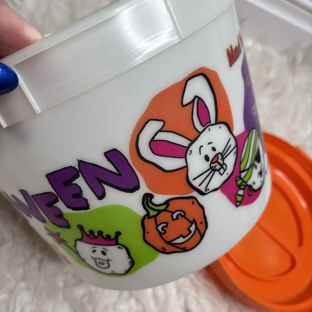 Dunkin Donuts Happy Halloween Munchkins Bucket Glow In The Dark With Lid